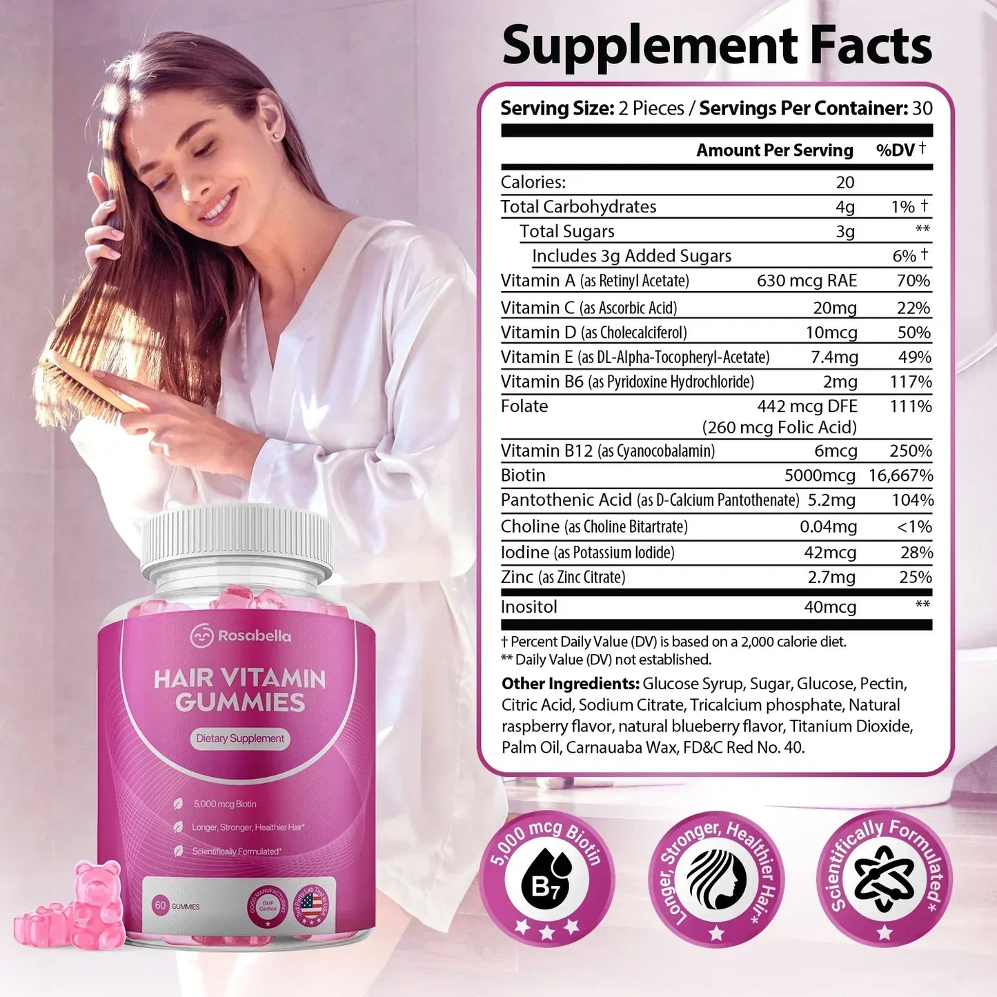 Rosabella™ Viral Hair Growth Gummies (Limited Time Offer)