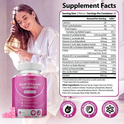 Rosabella™ Viral Hair Growth Gummies (Limited Time Offer)